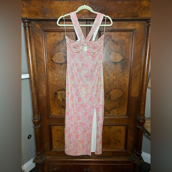 GUC Saylor- Faena Sequin Halter Dress. Size L - Picture 4 of 10